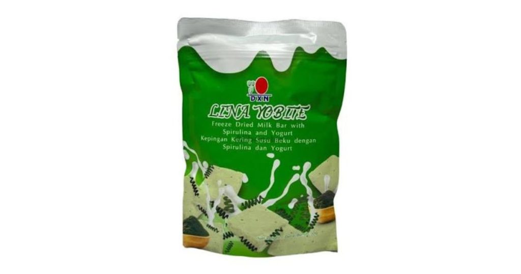 DXN Lina Yobite 30 g Freeze Dried Milk Bar with Spirulina and Yogurt